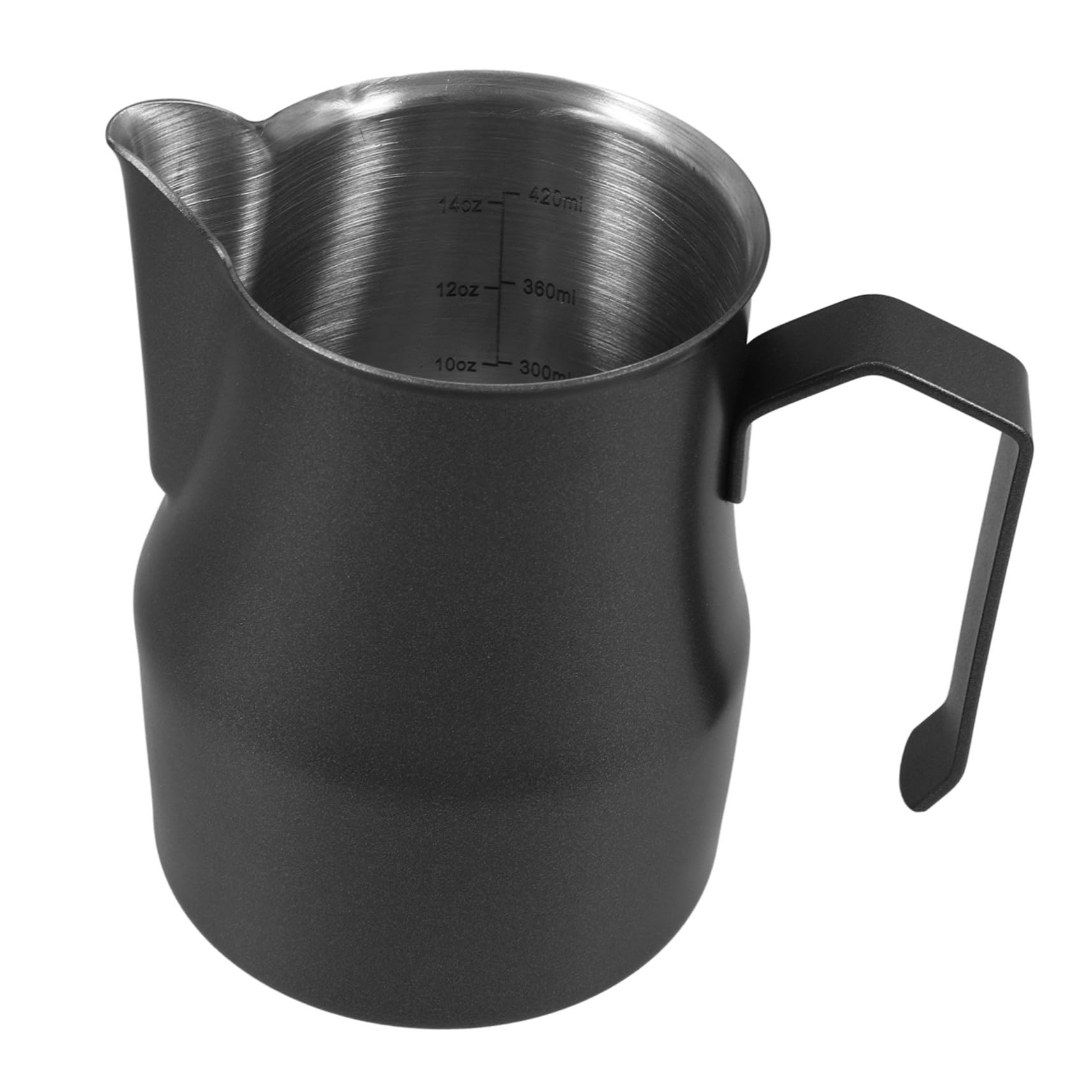 Bricco Latte 480ml in Acciaio Inox Nero per Cappuccino