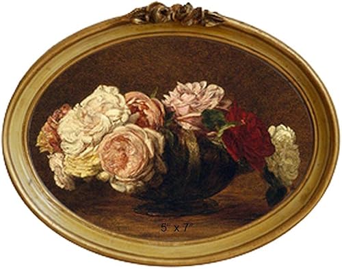 CISOO Marco de fotos ovalado vintage de 5 x 7 pulgadas, marco de fotos antiguo, pintura decorativa, mesa y colgar en la pared, decoración del hogar,