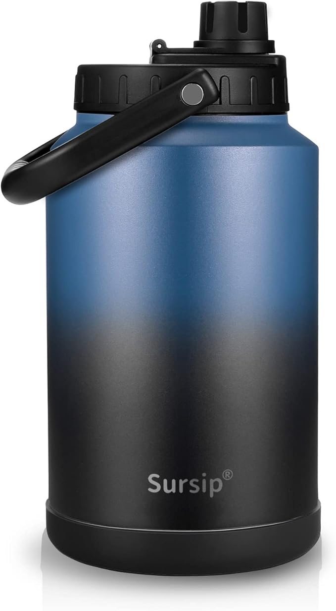 Sursip One Gallon Insulated Water Jug,128 Oz Vacuum Double