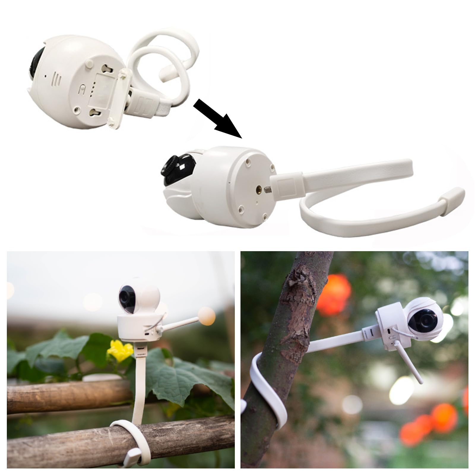 Supporto Per Baby Monitor - Regolabile, Flessibile, Vite 1/4, Senza Foratura - Per Lettini, Tavoli E Davanzali - Foto 11