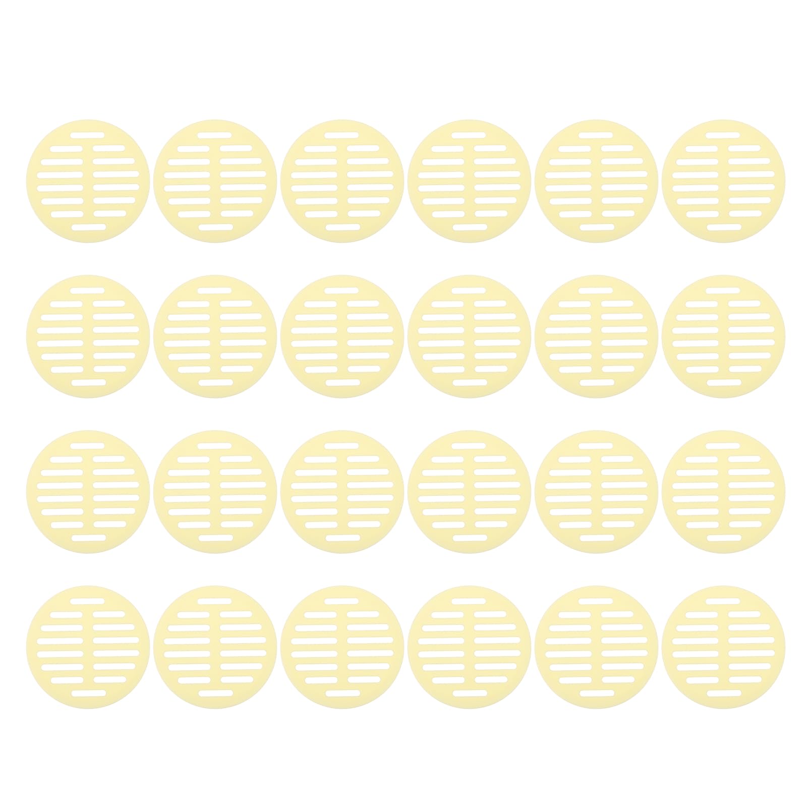 Grille d'aération circulaire jaune 60 mm pour ventilation maison et mur