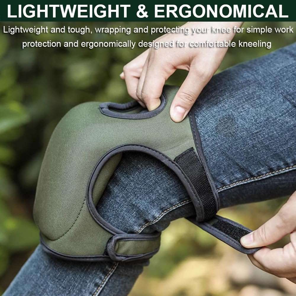 SUJAYU Rodilleras de jardinería para mujer, rodilleras de neopreno suave para hombres, construcción, rodilleras de trabajo para mujeres y hombres, rodilleras para techos, rodilleras para trabajo