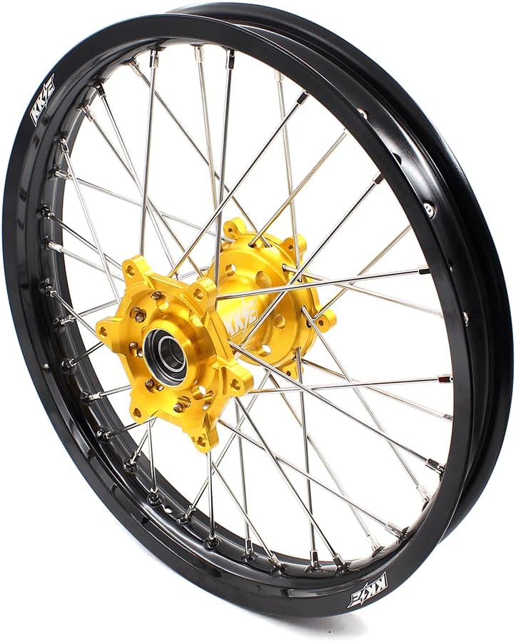 KKE 2.15 * 19 Wheel Fit SUZUKI RM125 1996-2007, RM250 1996-2008 Dirt Bike Motorcycle Rear Wheel Rim Gold Hub