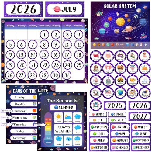 Décorations de salle de classe calendrier pour aider les enfants à comprendre le temps
