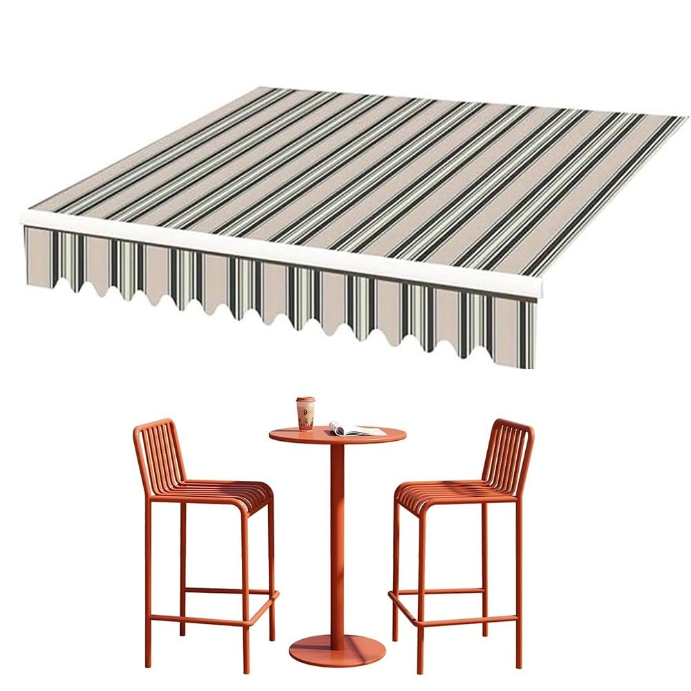 Tissu imperméable Ning 4X motif rayures pour protection de porche
