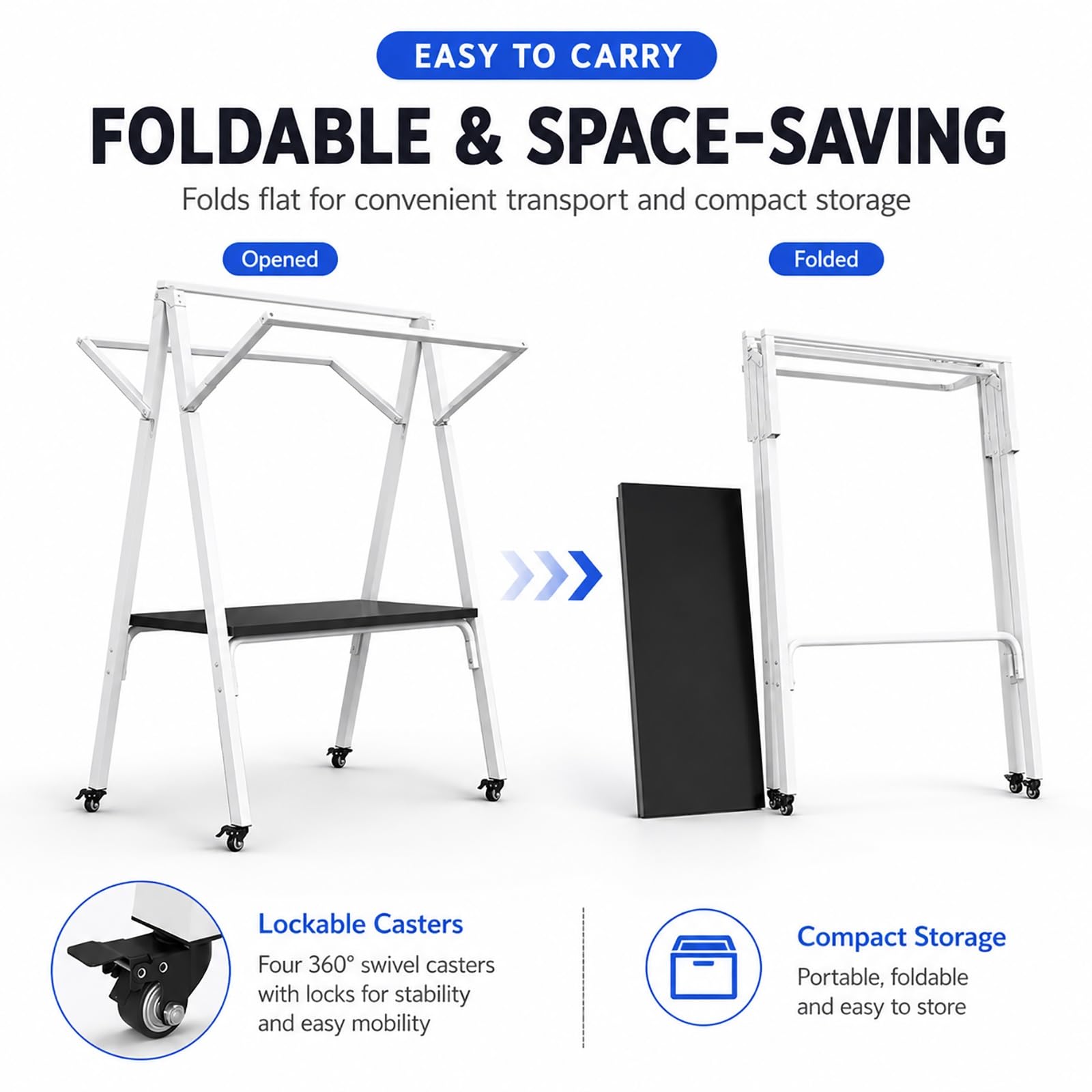 Puesto de Venta Portátil con Toldo, Puesto Ambulante Plegable, Carrito de Venta para Comida, Stand Expositor para Mercadillos, Puesto para Mercado Agrícola con Ruedas(Green,130x60cm/51x24in)