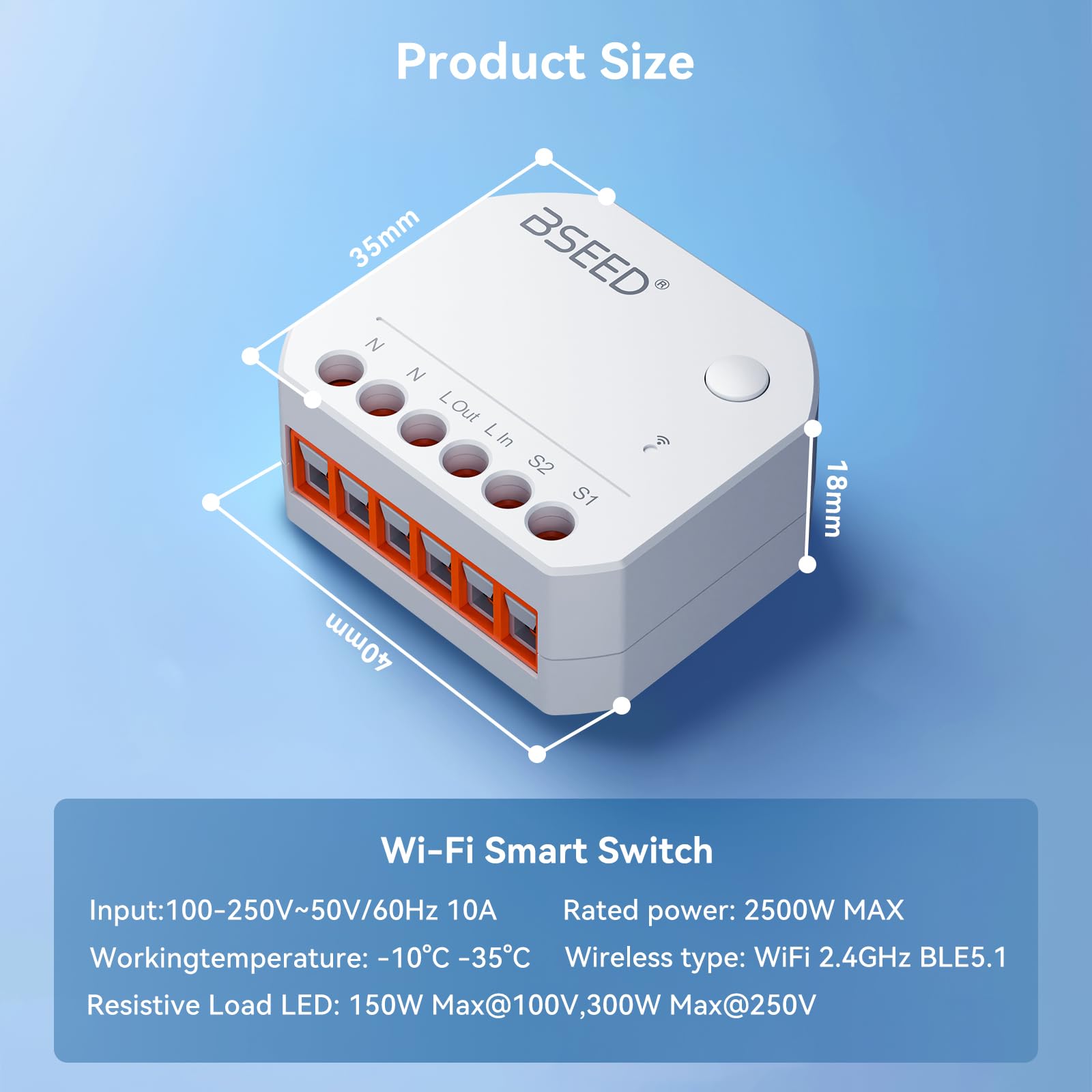 CNBINGO WLAN Rolladen Wandschalter, für Jalousien/Vorhang
