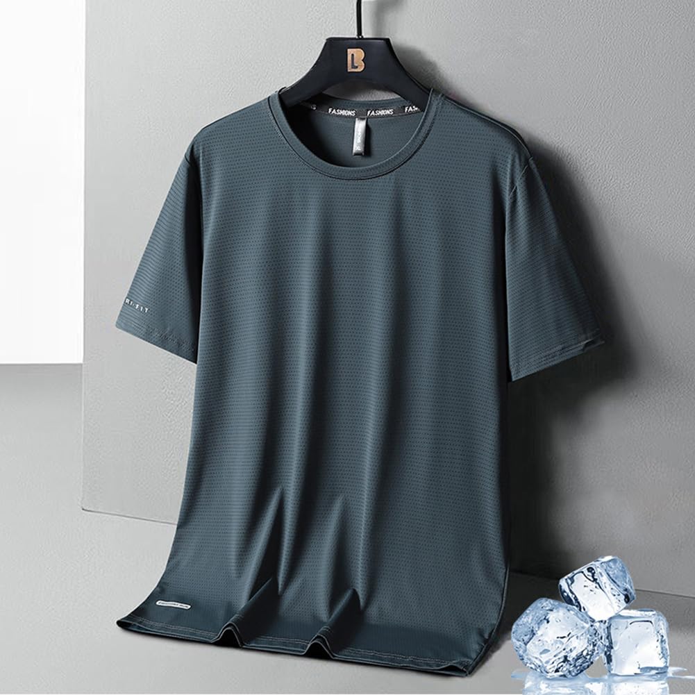 Atmungsaktives Sport-T-Shirt für Herren, 3er-Pack, schnelltrocknendes Trainings-T-Shirt, Rundhalsausschnitt, Lauf-Tops