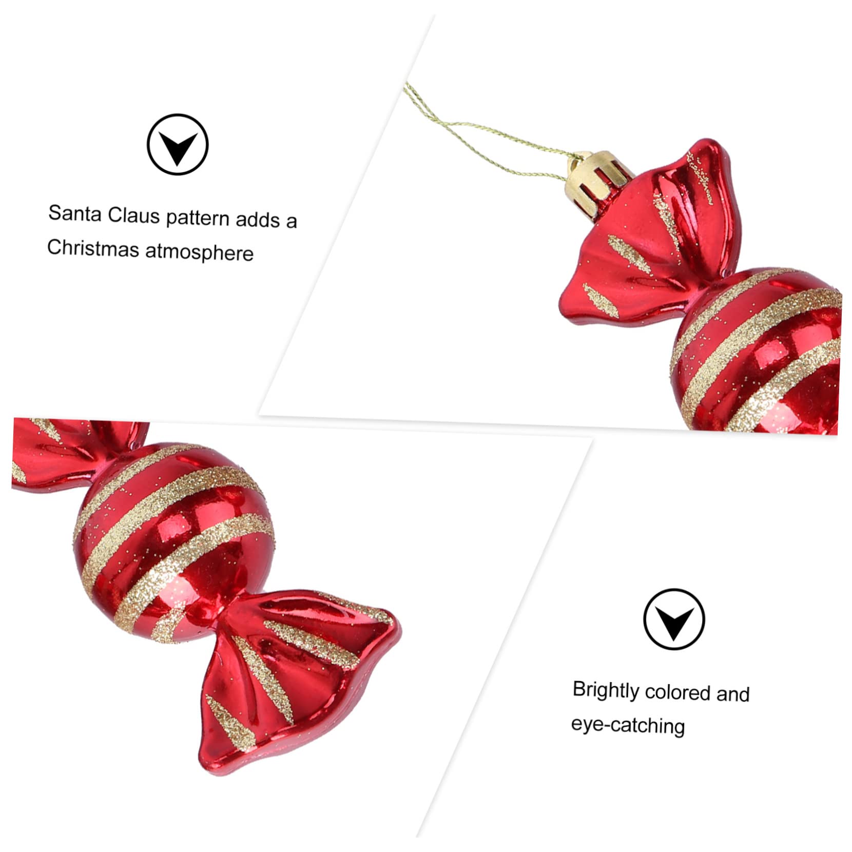 ifundom 24piezas Adornos Colgantes De Forma para Decoración Navideña Paquete para Árbol De Navidad y