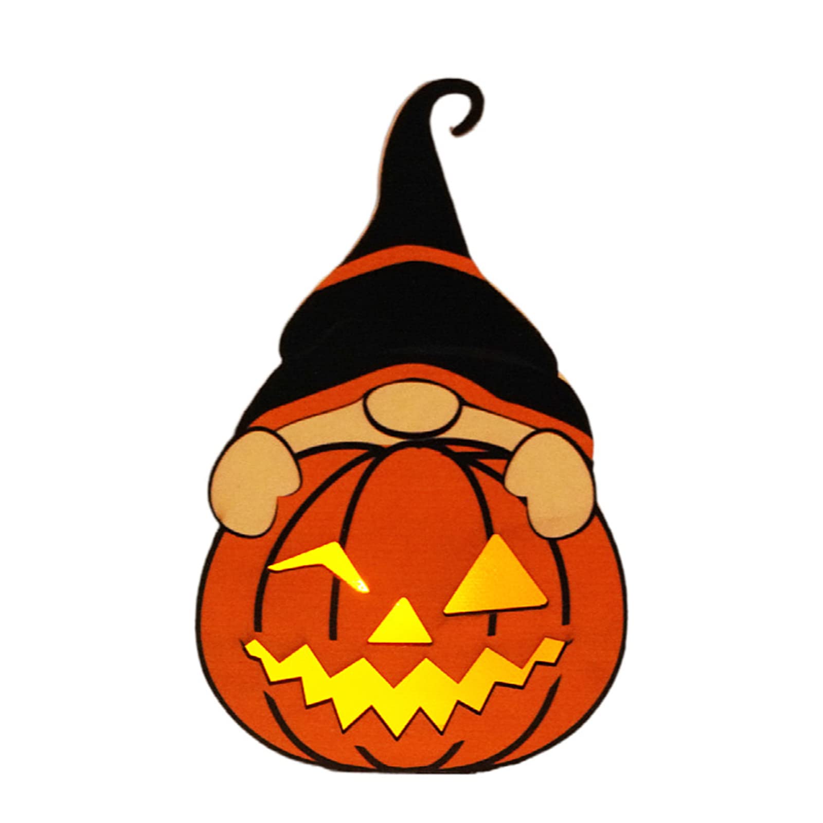 Kalttoy LED Halloween Lighted Pumpkins Ornaments with Lights Faceless for Doll Table Decor Sign Holiday Festival Party Pumpkin Led Light