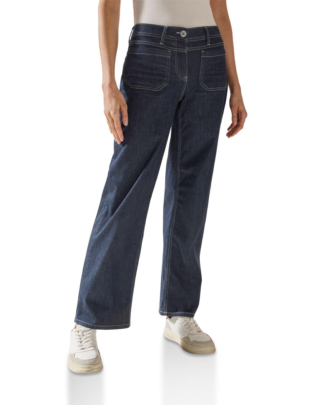 Cecil Damen Wide Leg Rinsed Jeans B378898