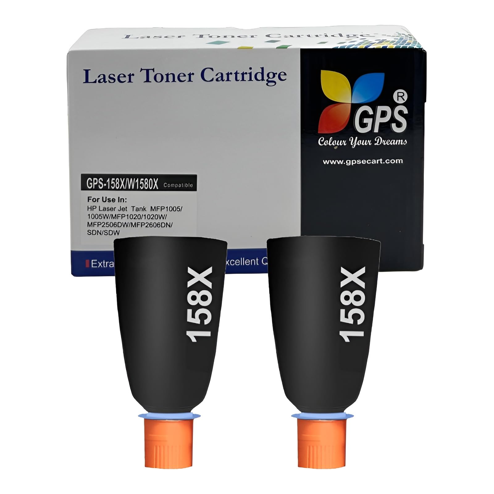 GPS 158X Toner Cartridge, Compatible with HP LJ Tank 1005w, 1020w, MFP 2606sdw, 1020, 1005, 2605sdw, 1604w, 1602, 2602, 2603, 2604, 2606 Series, Print 5000 Pages (158X- Pack of 2)-image-19