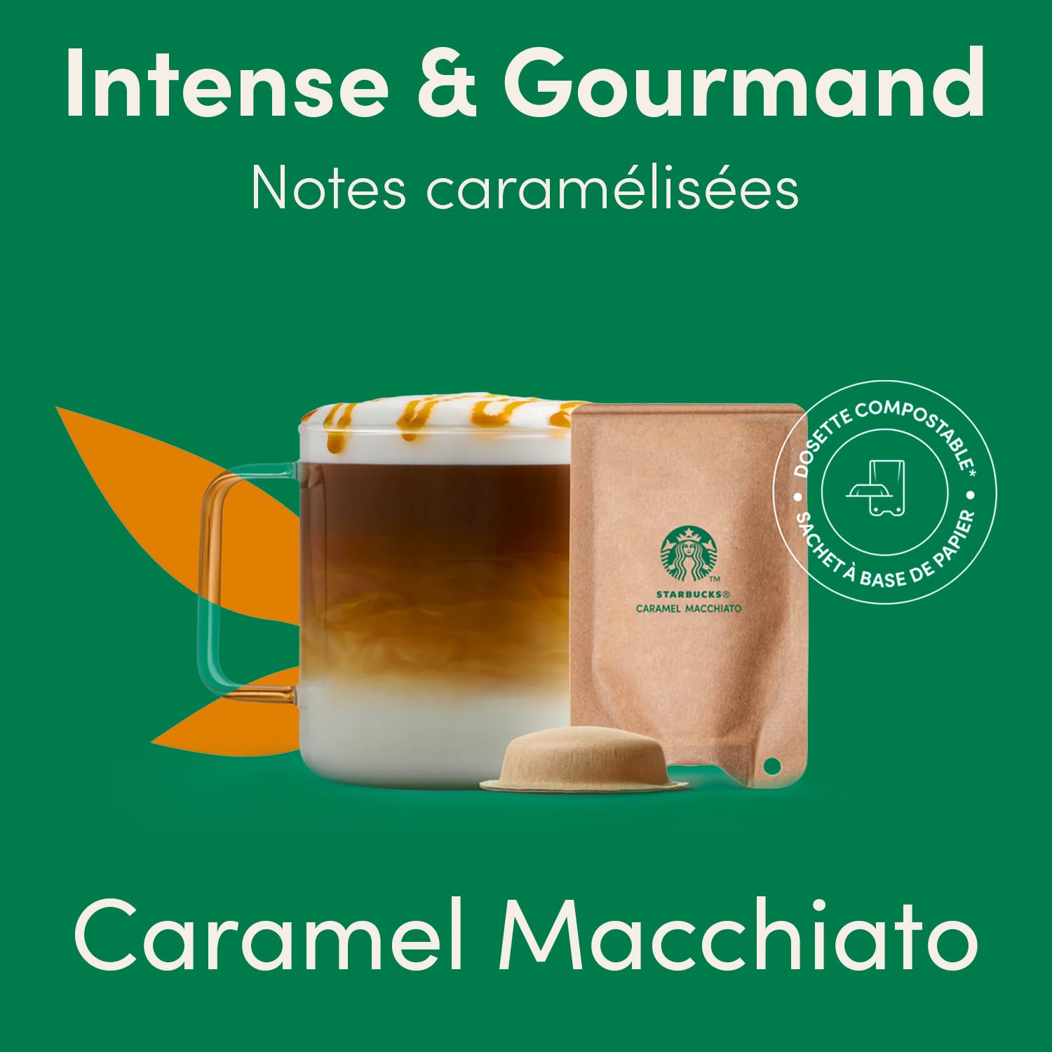 NEO Starbucks® Caramel Macchiato par NESCAFÉ® Dolce Gusto® - 30 Tasses - Compatibles uniquement avec les machines à café NESCAFÉ® Dolce Gusto® NEO (Pack de 5)