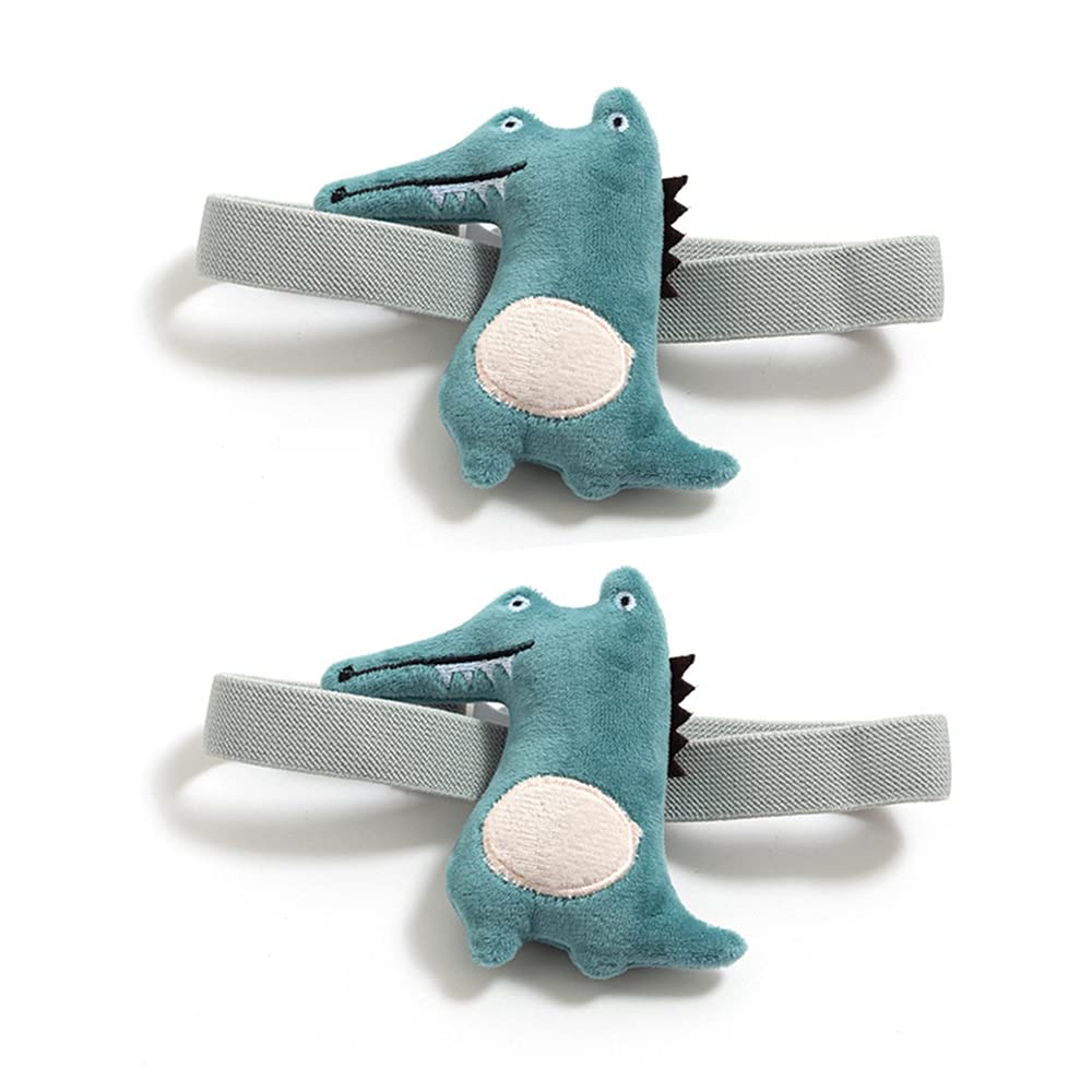 ONECHANCE 1 Pair Cartoon Curtain Buckle Tie Back Curtain Holdbacks Plush Animal Curtain Buckle for Kids Child Nursery Room Window Decorations Color Crocodile Blue — image 1