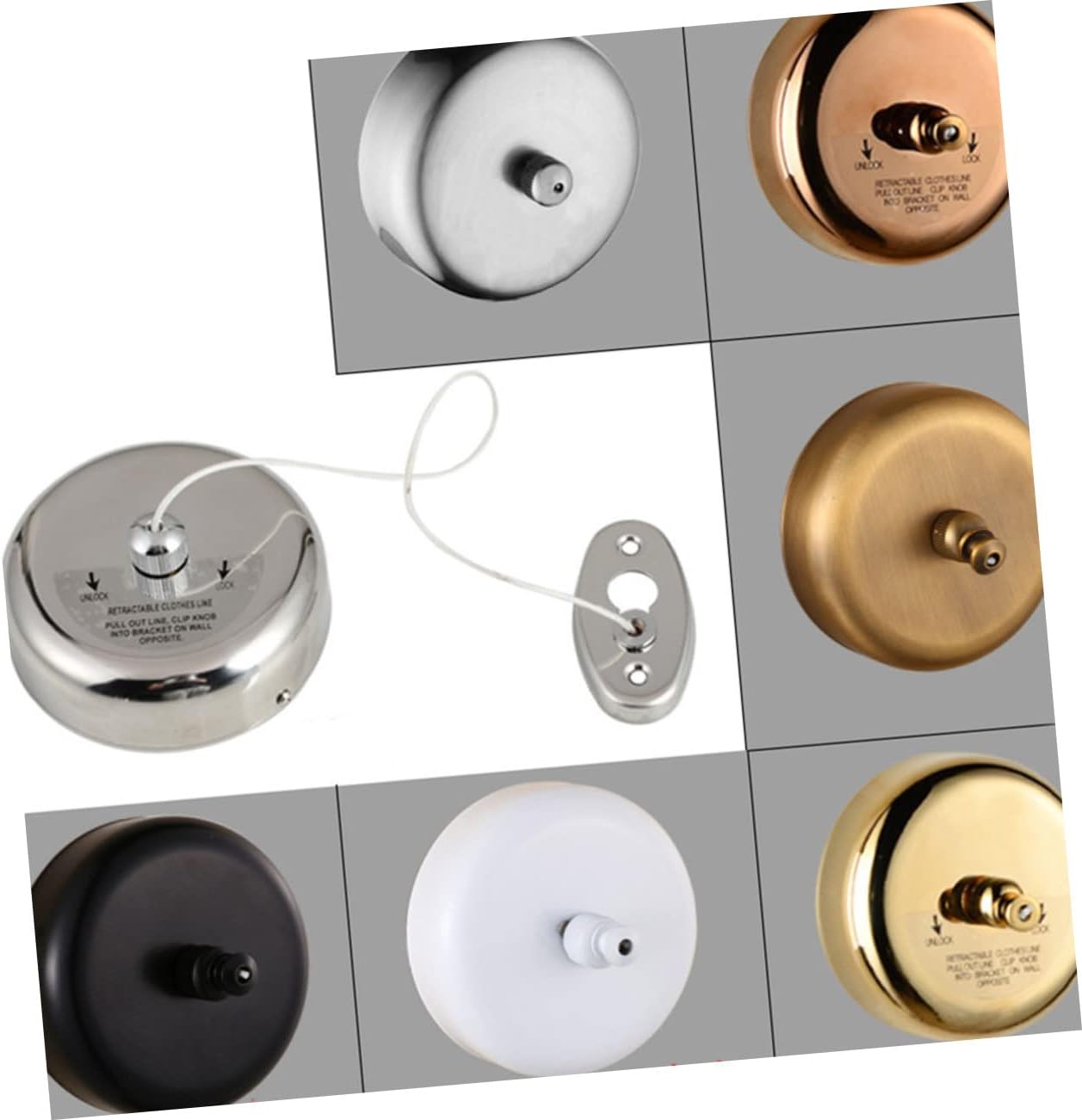 Retractable Clothesline Rope Non-Slip Hook for Door Windproof Space Saving Laundry Line