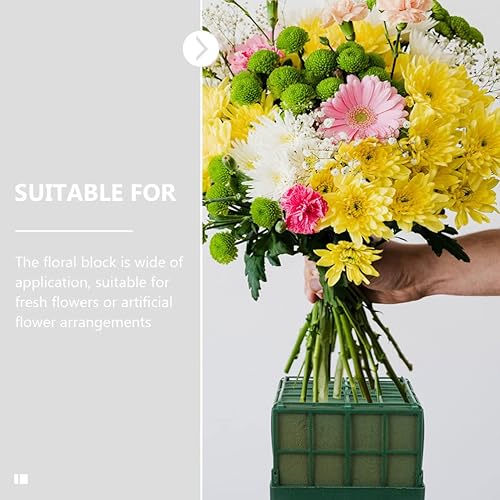 Miniatura 6 de GANAZONO Green Decor - 6 unidades de jaula cuadrada de espuma floral con ventosa, base de espuma de flores, flores artificiales, barro, arreglo