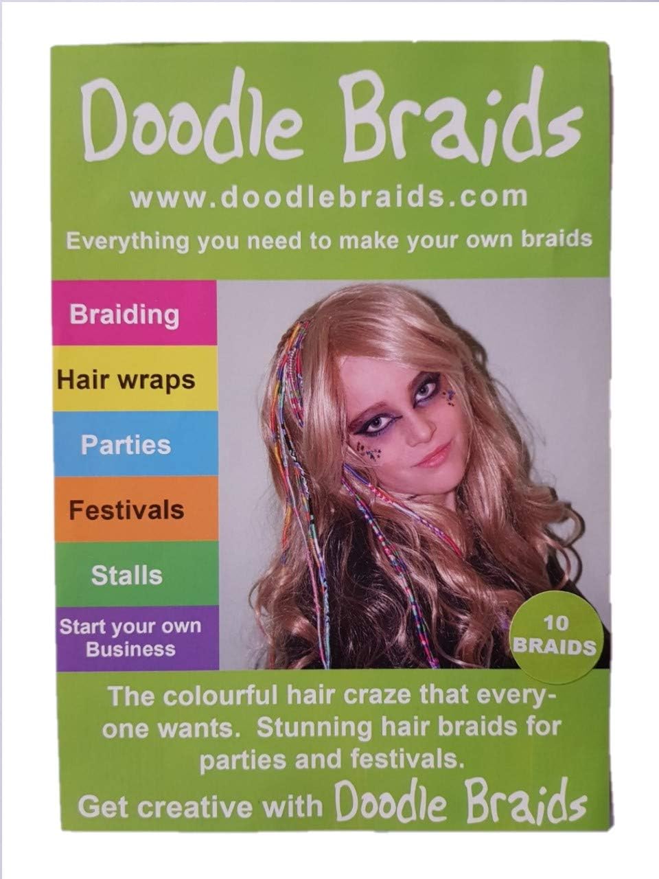 Make 10 Long Hair Braids/DIY Hair Wraps Kit BigaMart