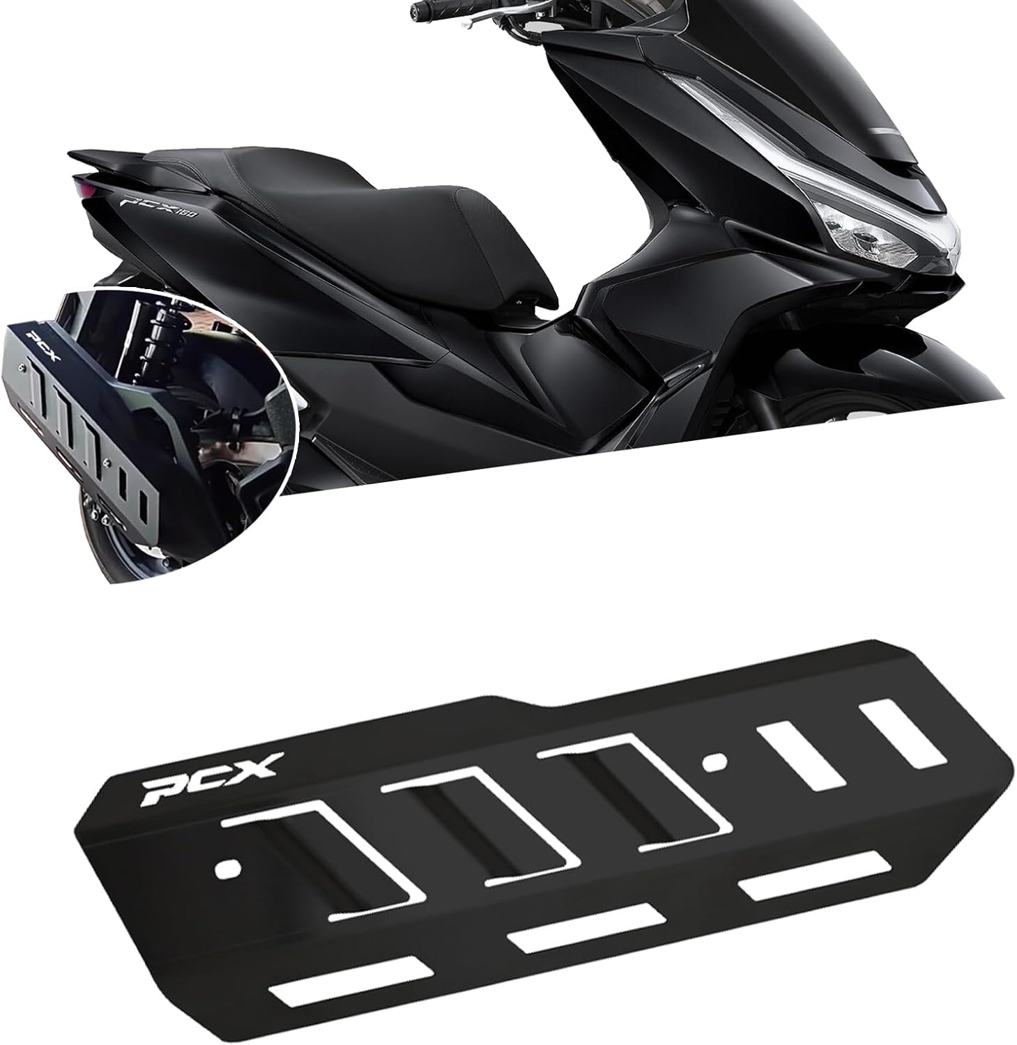 For PCX160 PCX 160 2025 Muffler Exhaust Heat Shield Anti-scalding Plate Anti-burn Safety Protection High Temperature Resistant pcx160 2022-2025 Heat Shield Motorcycle Accessories