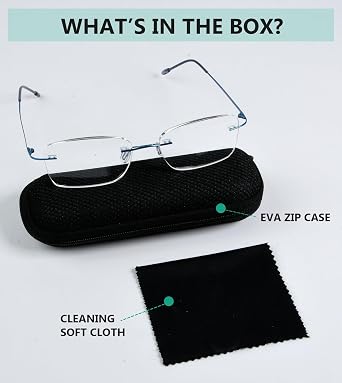 Eyekepper Ladies Frameless Reading Glasses - Lightweight Rimless Readers for Women