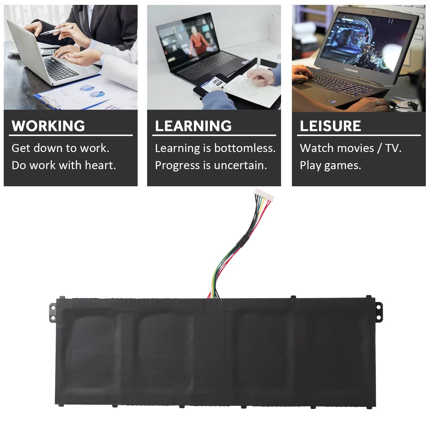 AC14B8K 4ICP5/57/80 - Batteria per PC portatile Acer Aspire R11 R3-131T R5-471T R7-372T R7-371T R5-571T E5-721 E5-731 E5-771G E5-731G ES1-5721-5721G ES1-7. 11 ES1-711G A515-51G A515-52G