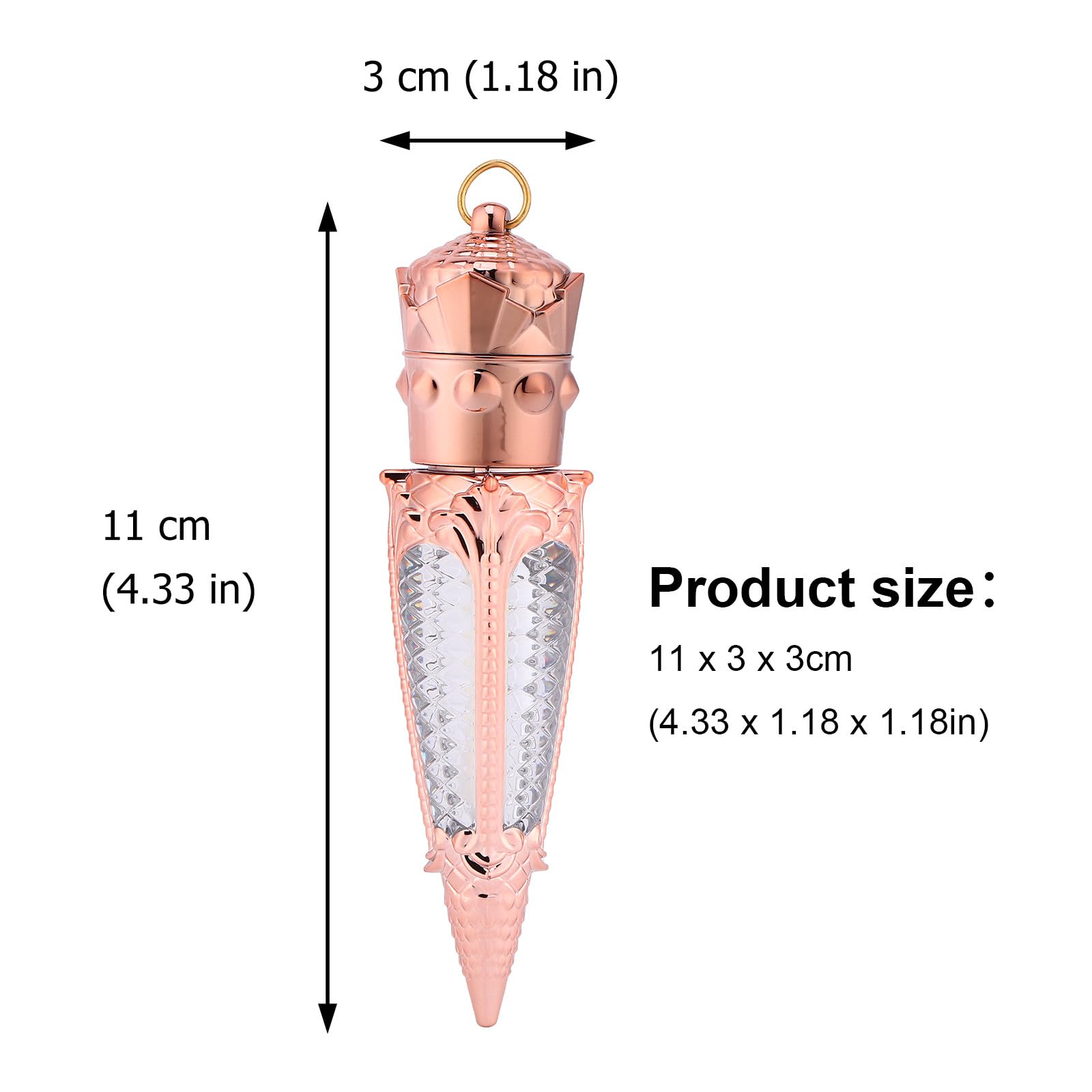 Tubo de Brillo de Labios Vacío 5ml Plástico Mini Diseño Rábano 10 Piezas | Contenedor Compacto, Cierre Antifugas, para Muestras DIY y Uso Diario, Formato Portátil