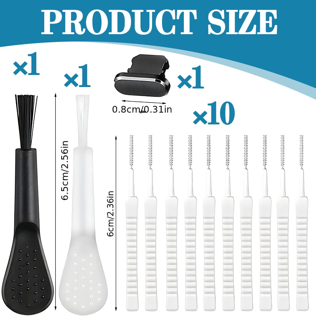 Kit per la Pulizia del Telefono Cellulare 13 pezzi USB C kit per rimozione polvere, Kit spazzole per Pulizia Porta Telefono Spina Antipolvere in Metallo Spazzole per Altoparlanti per Telefono