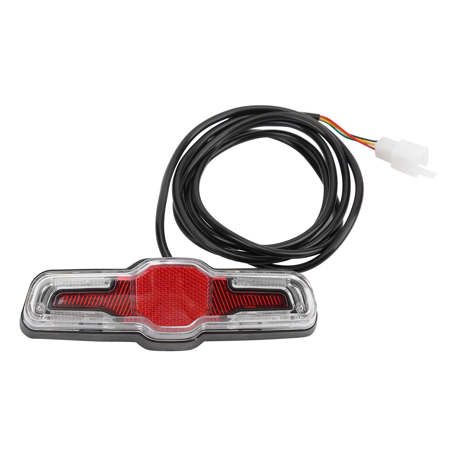 Fanale Posteriore per Bicicletta Elettrica a 5 LED, Fanale Posteriore in ABS 36V/48V/60V con Buona luminosità e Tenuta, Facile Installare Accessori per Ciclismo Notturno di