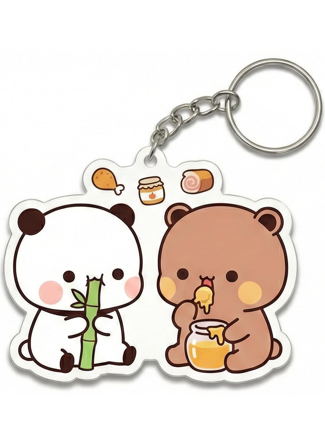 Cute Dudu Bubu Keychain, Loving Cartoon Key Ring, Durable Keychain for Bags, Bike, Car, Room Key and Lockers-picture-12