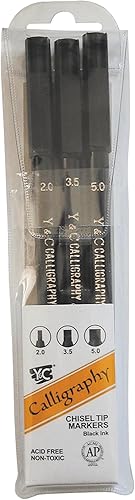 Yasutomo NSC603A marcadores para caligrafĂa con punta biselada 768 pulgadas de alto 2 pulgadas de ancho 058 pulgadas de largo 3unidades color negro Yasutomo NSC603A marcadores para caligrafĂa con punta biselada 768 pulgadas de alto 2 pulgadas de ancho 058 pulgadas de largo 3unidades color negro