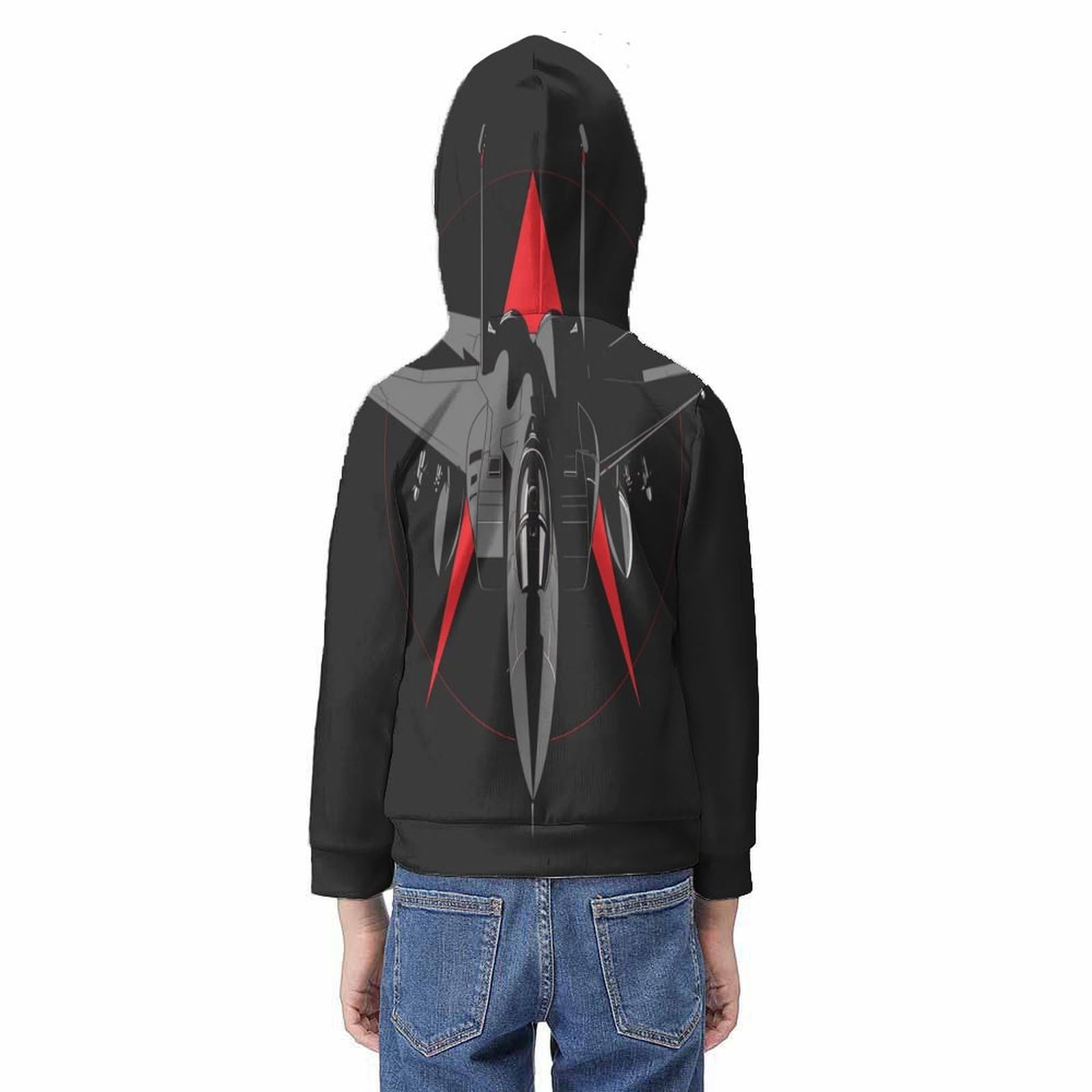 Avión de Murciélagoalla Sudaderas con Capucha para Niño Y Niña Impresión En 3D Invierno Jerséis Sudadera Ligera Sudadera con Cordón Y Bolsillos 6-15 Años