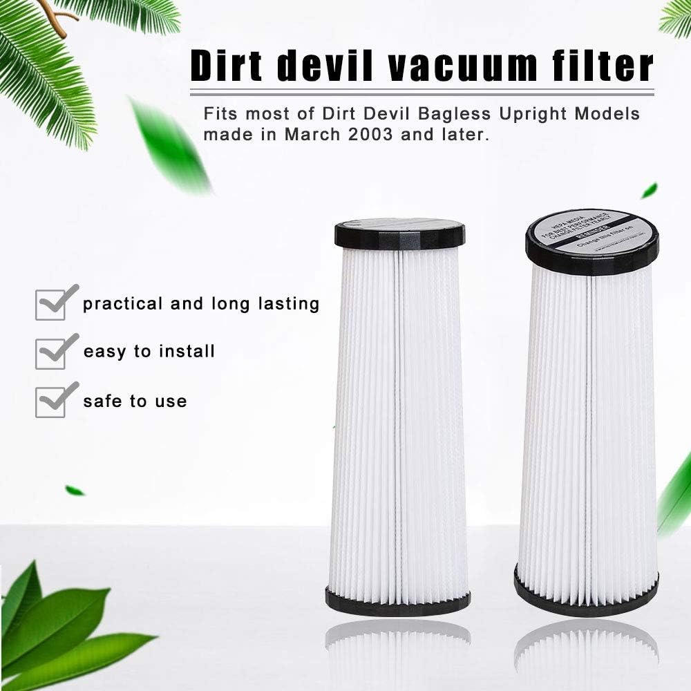 SaferCCTV Replacement Vacuum Hepa Filter Compatible with Dirt Devil F1 Vacuum Filter 3JC0280000 2JC0280000 Compatiable with Featherlite, Jaguar, Bagless Extra Light, Scorpion (1 pc)