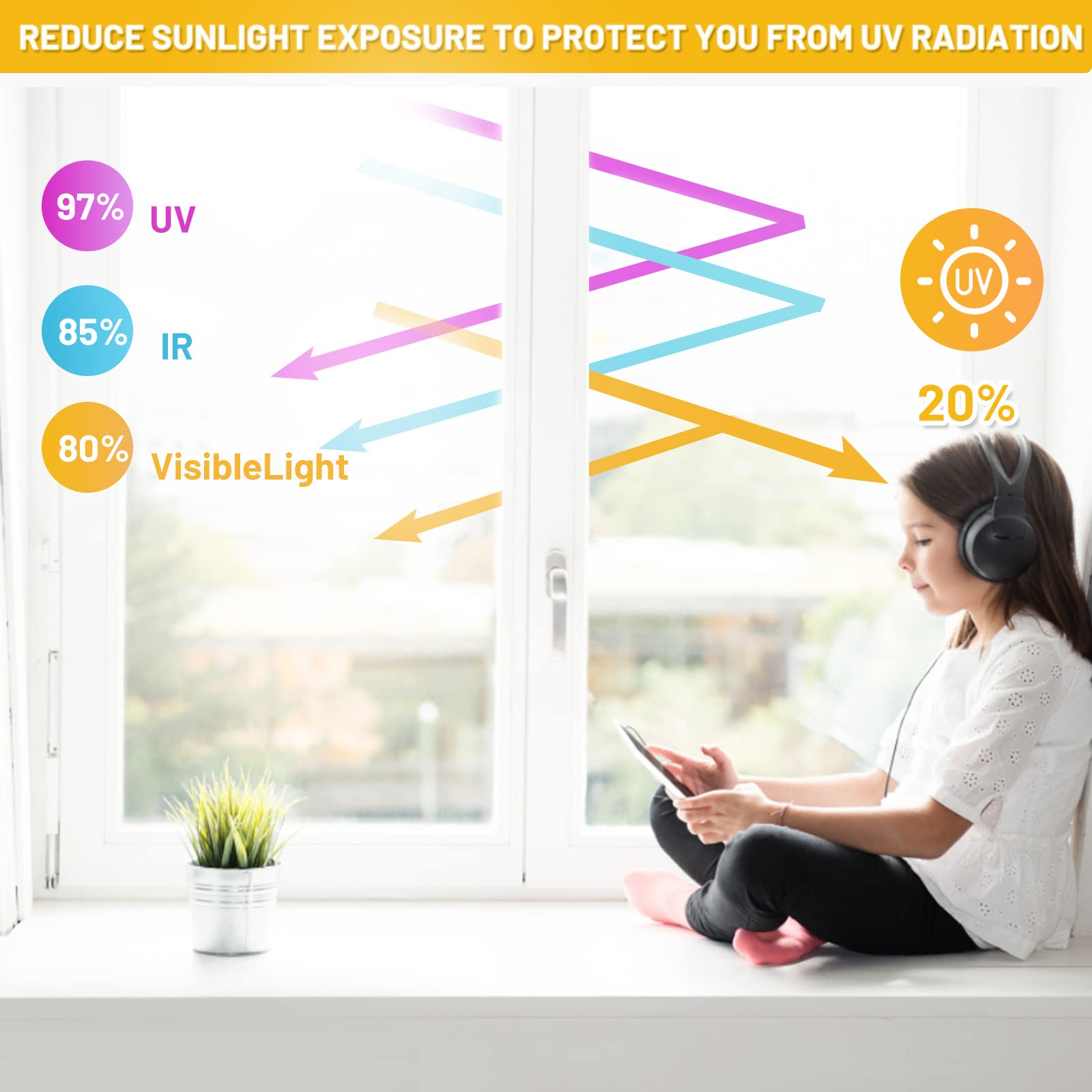 EXLECO 90*400CM Pellicola Oscurante Vetri Pellicola Specchio Oscurante Finestre Autoadesiva Pellicola Privacy Finestre Riflettente Monodirezionale Pellicola Termica per Vetri Finestre Anti-UV Argento