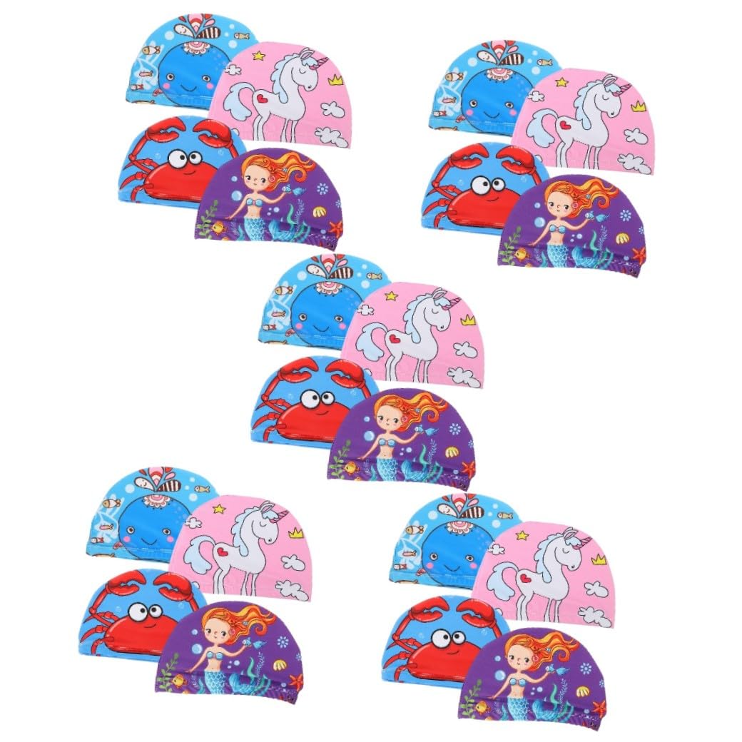 UKCOCO 20 Cuffia Design Antiscivolo Elastica e Resistente Cappello Unisex per Ragazzi e Ragazze