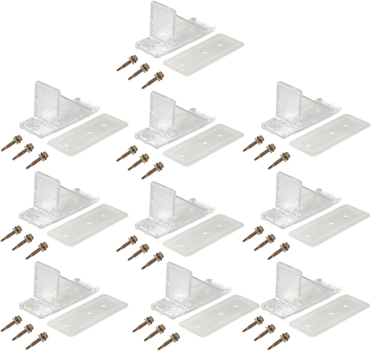 10 Pieces Snow Guards Accessories, with Screws, Practical Roof Block Gutter Guards for Roofing, Clear