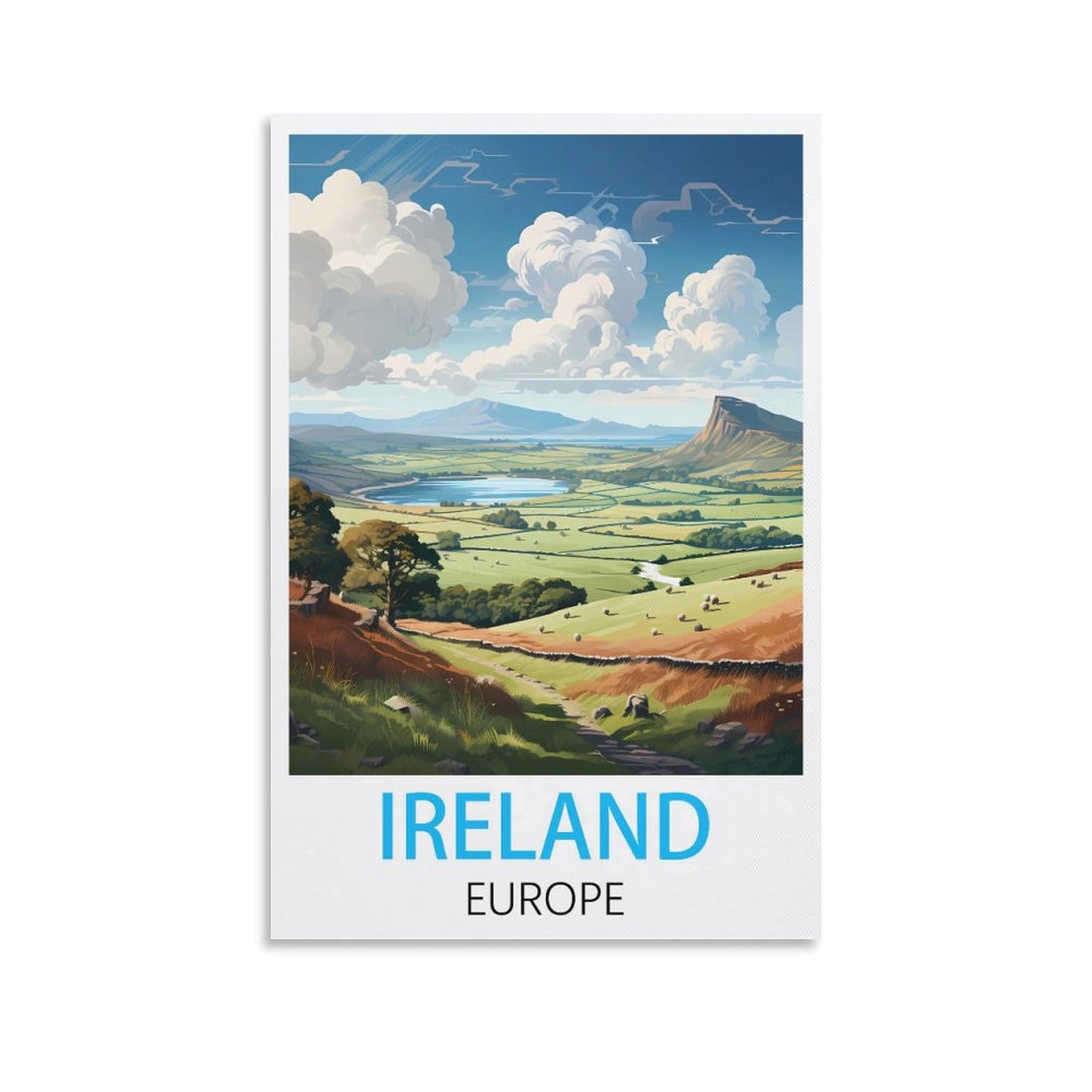 Metal Tin Sign,Ireland Europes,Metal Wall Decorative Tin Signs for Home Kitchen Bar Coffee Shop Club Orchard Decoration 30x40cm