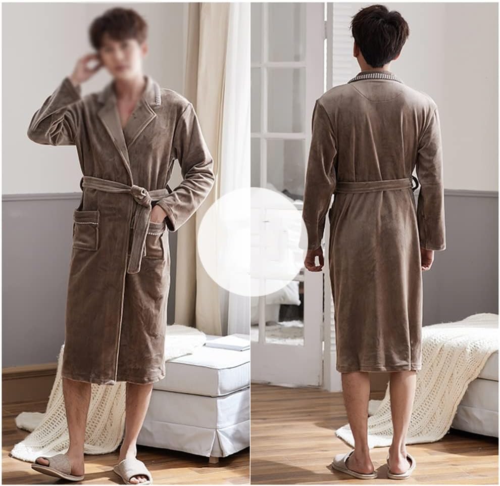Bath Robe Dressing Men Sleepwear Bathrobe Nightgown Home Robes Autumn Winter Bath Sleepwear Kimono Dressing Gown
