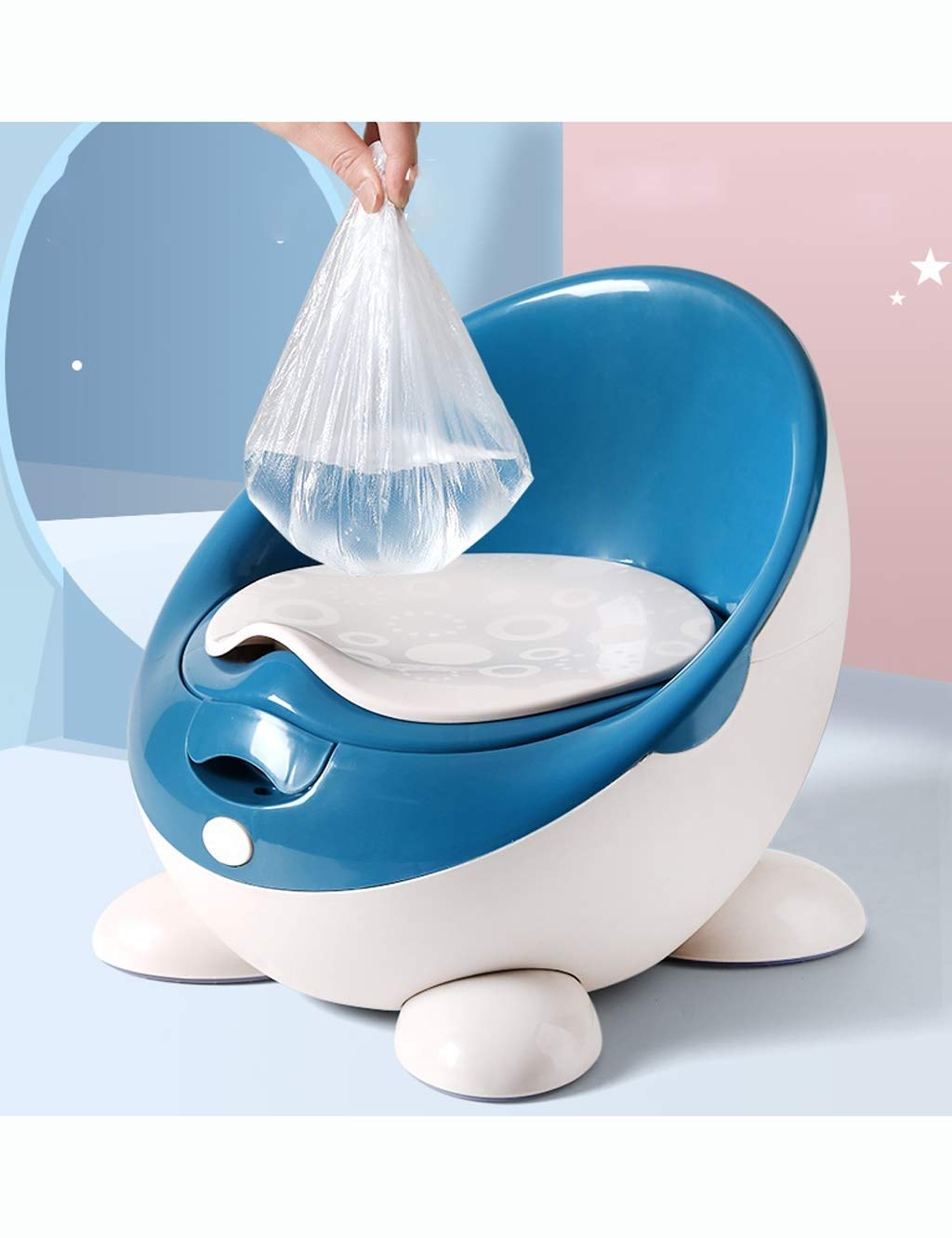 Sistema vasino Facile da Pulire e Facile da Usare Seduta di Allenamento Potty, aggiornare i Servizi igienici per Bambini Baby, Green (Color : Blue)