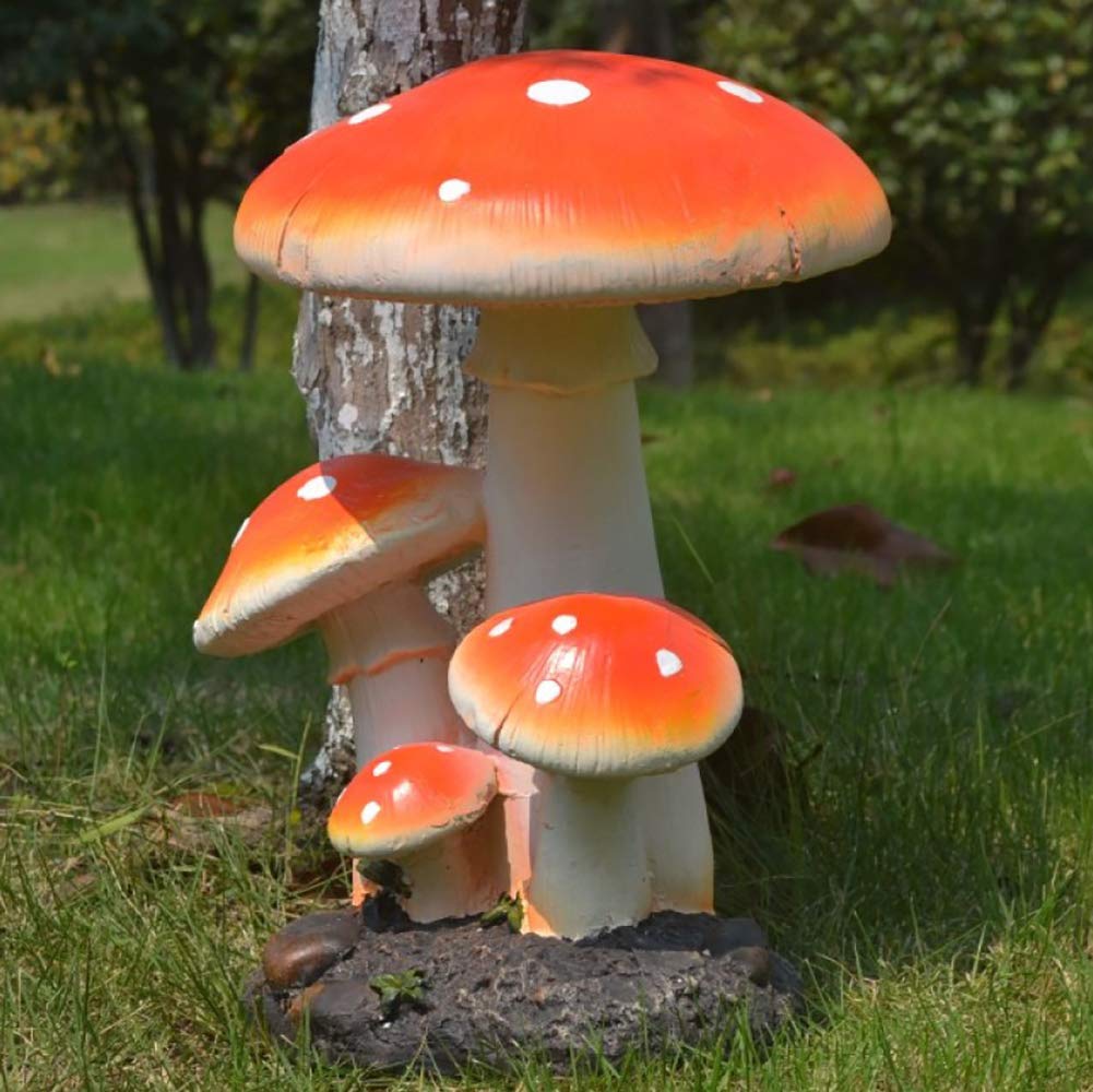 Simulazione di Ornamenti da Giardino Grande Decorazione di Funghi Giardino di Sculture in Resina da Giardino
