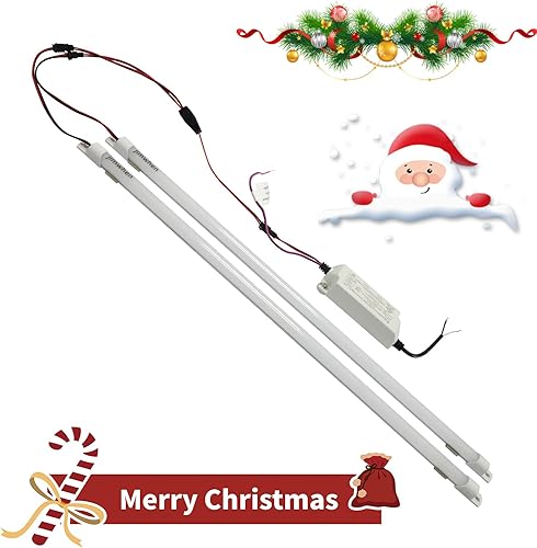 Miniatura 2 de Kit de actualización LED de montaje magnético de 2 pies, 18 W, 2 x 2 pies (1 controlador y 2 tiras LED), 150 LMW, 5000 K blanco natural, 0-10 V