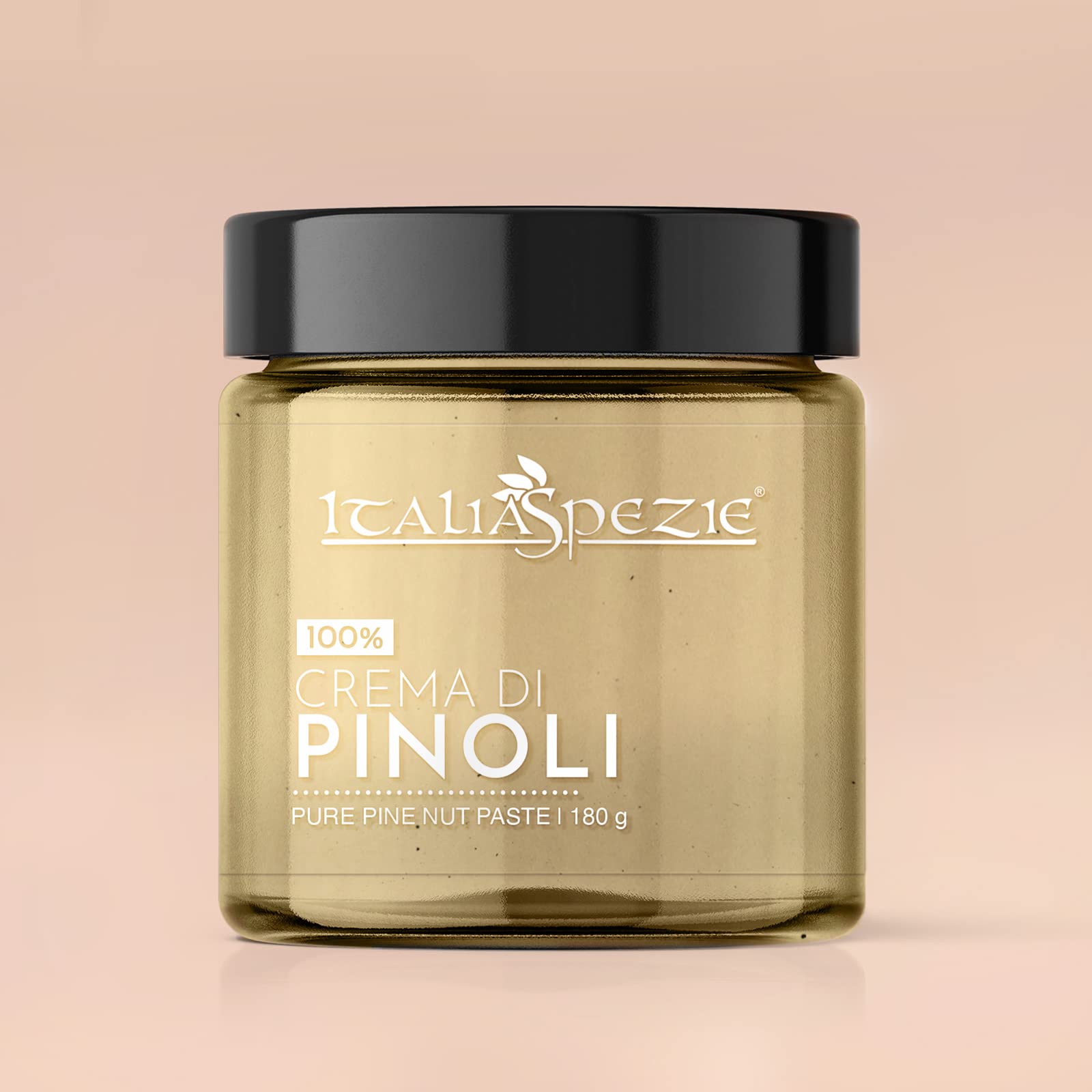 ITALIA SPEZIE - Crema di Pinoli 100% pura - 180g - senza olio di palma, senza additivi, pasta di Pinoli 100% per ricette dolci e salate
