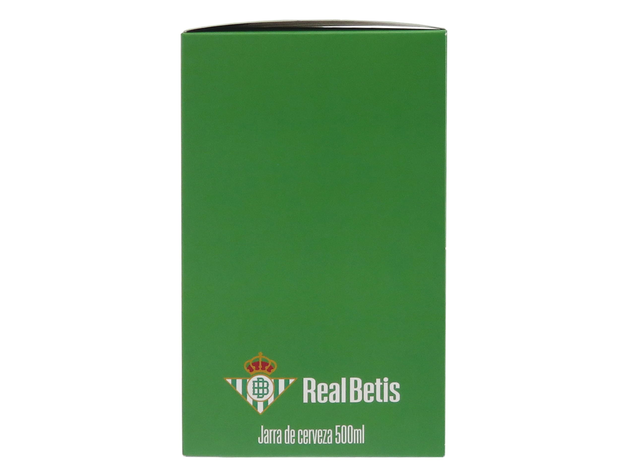 CYPBRANDS Real Betis Balompié Jarra de Cerveza Vidrio 500 ml Transparente Producto Oficial