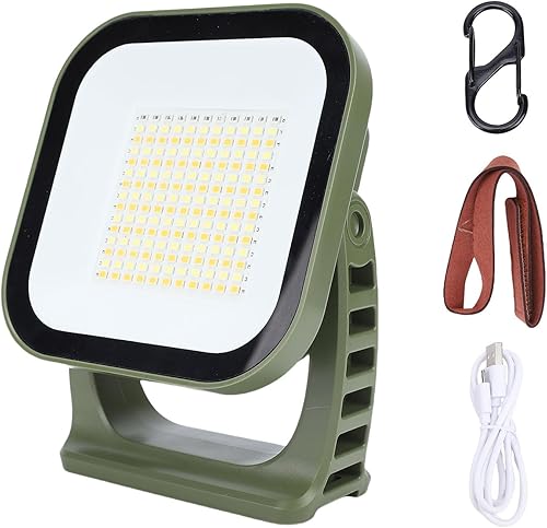 Miniatura 5 de 165LED 1800LM Solar Portable Camping Light, Luz de inundación LED portátil recargable, IP65 a prueba de agua magnética para reparación de emergencia