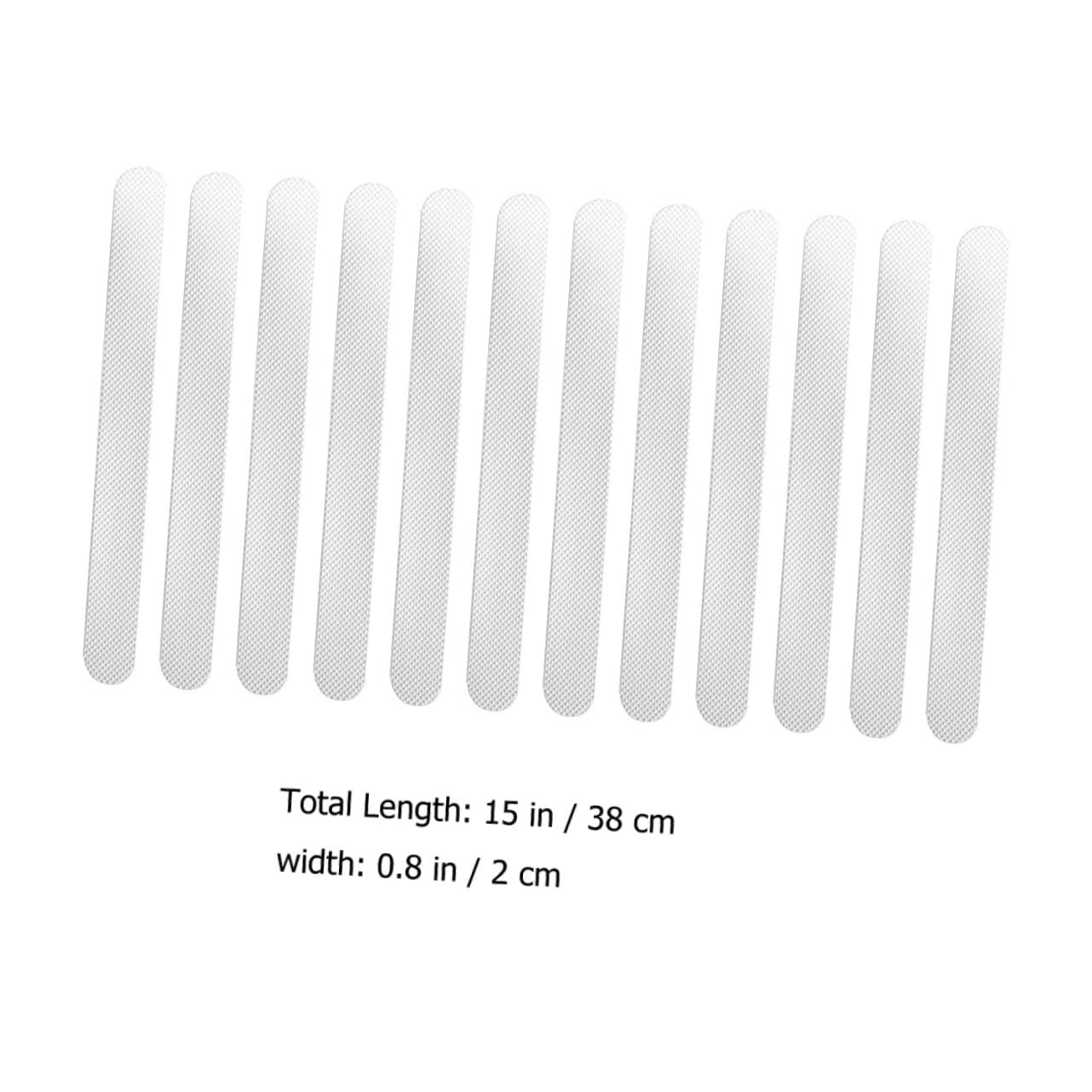 HOLIDYOYO 1set Non Slip Bath Skid Stickers for Safe Bathroom Bathtub and Stairs Transparent Strips Easy to Install for Home Safety 12pcs