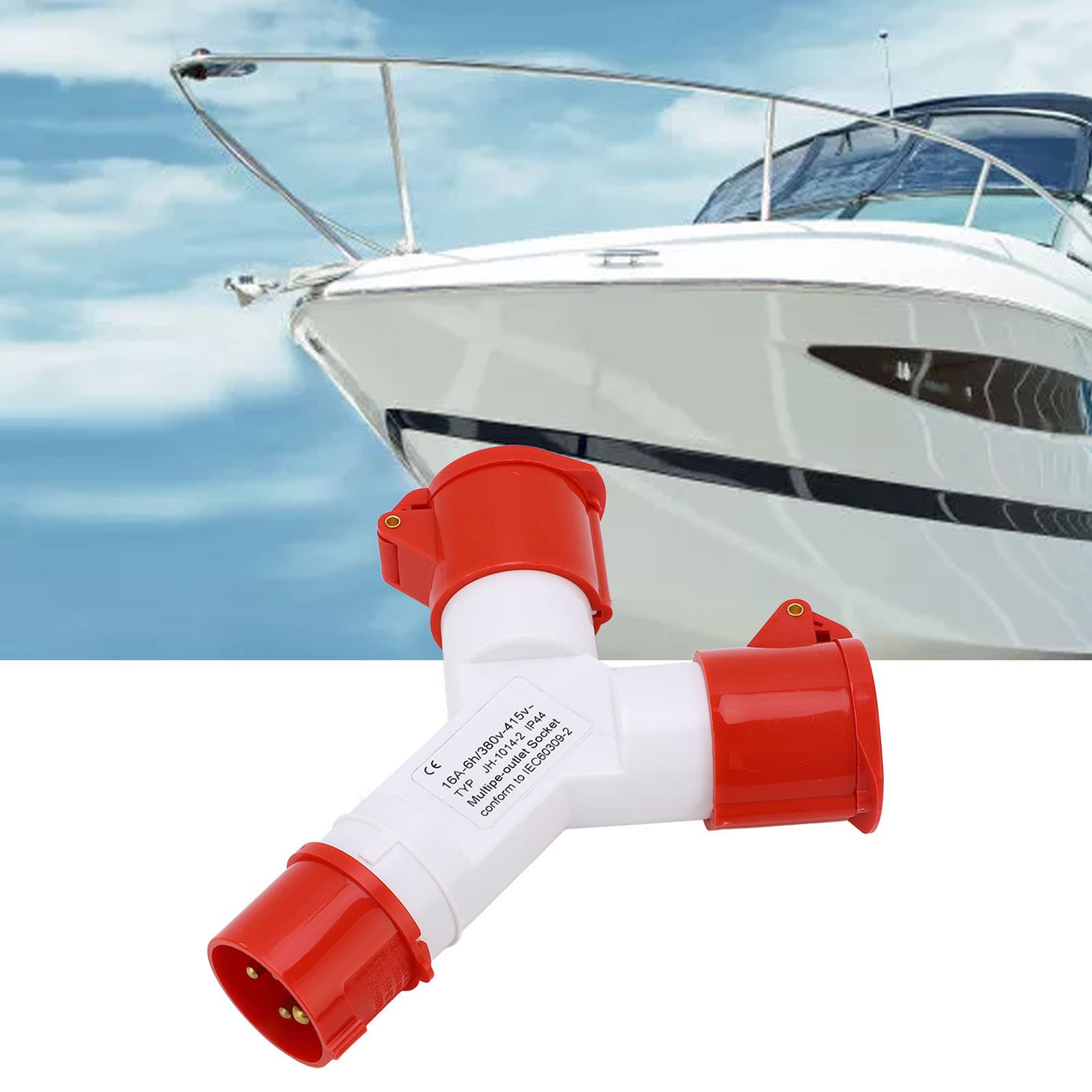 Sonew Spina industriale a Y 1 ingresso 2 uscite, presa aeronautica con spina industriale Y a 4 fili 380‑415 V 16 A