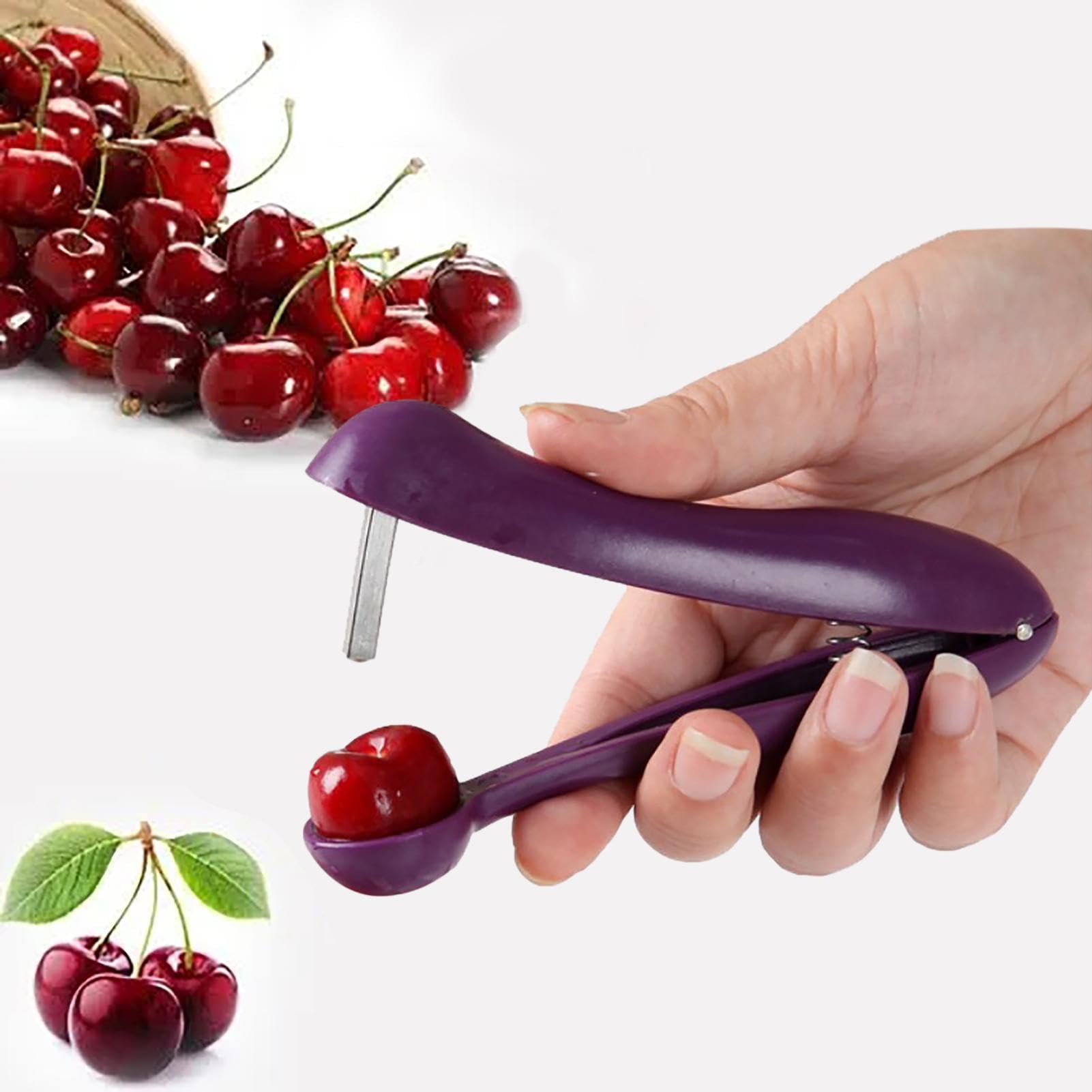 Deshuesadora de Cerezas y Aceitunas Quita Huesos ABS Silicona Descorazonador Portátil