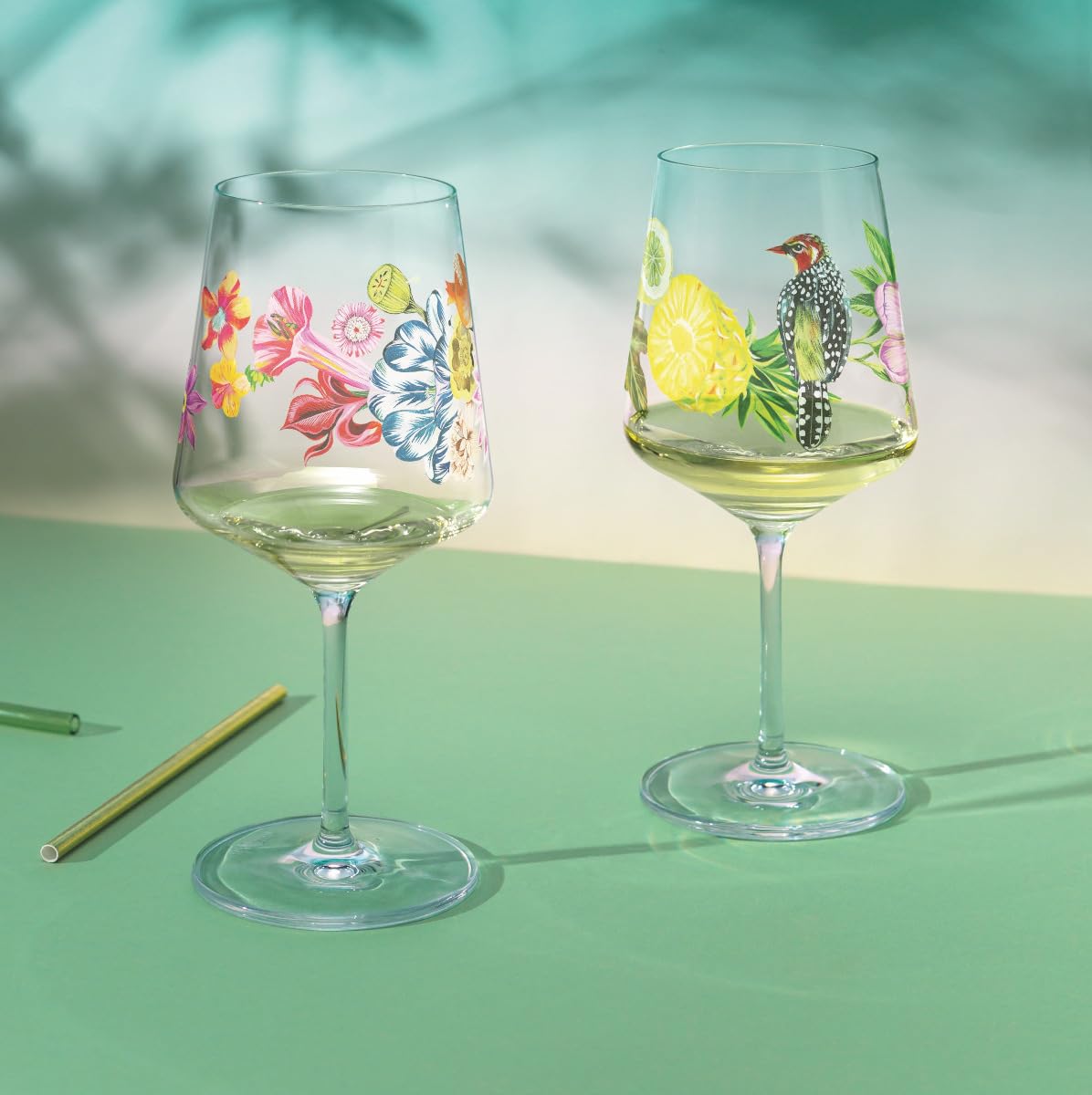 RITZENHOFF 2931006 Kieliszek do aperitifu 500 ml - seria Sommerrosa - motyw nr 6 z rośliną, drzewem - Made in Germany