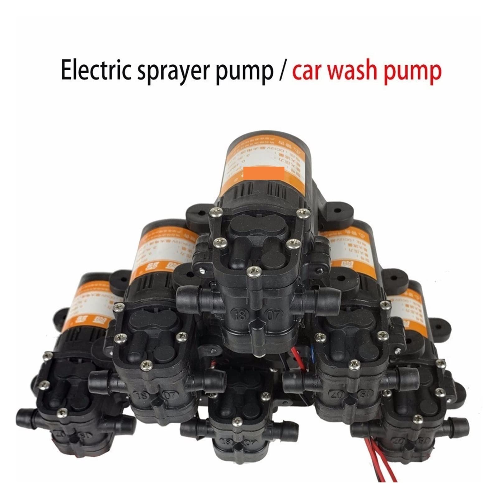 Trwały DC 12V 70PSI 3.5L/min czarny mikro wysokociśnieniowy membranowy zraszacz wody myjnia samochodowa 12 V rolnicza elektryczna pompa wodna