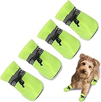 Vista 16 de Zapatos para perro, botas y protector de patas, suela antideslizante para perro, botines de invierno con correas reflectantes para perros pequeños