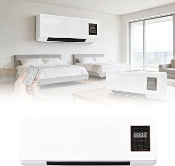 Ductless Air Conditioner Fan Heater, Portable Wall Mounted Mini AC Heater, 2 In 1 Mini Nature Fan And Heating Mini Split Ac/Heating System For Home Kitchen Living RoomWhite