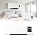Ductless Air Conditioner Fan Heater, Portable Wall Mounted Mini AC Heater, 2 In 1 Mini Nature Fan And Heating Mini Split Ac/Heating System For Home Kitchen Living Room(White)